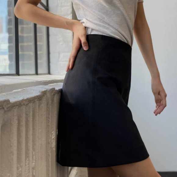Babaton Dresses & Skirts - Babaton | Modern Mini Skirt Vegan Suede